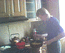 очень редкий кадр Лёха со сковорадой